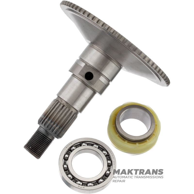 Ausgangswelle (für Drehzahlsensor) des Verteilergetriebes BorgWarner BW4404 - Gesamthöhe 135 mm, 26 Keilwellen (Außen-Ø 28,45 mm), N1061 (1900-130-016, NTN 16006), 4404-171-003, 4404-171-004, F77A-7A195-VA, 44-04-000-005 (95-01 Ford Explorer)