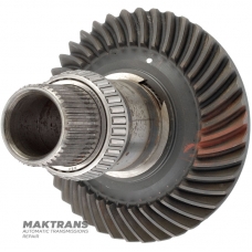 Eingangswelle mit Hypoidverzahnung des Winkeluntersetzungsgetriebes (Verteilergetriebe) TOYOTA UB80E, UB80F — 4120152010, 9036656004, 9036645038, 44 Zähne (Außen-Ø 45,20 mm), Zahnrad 41 Zähne (Außen-Ø 142,90 mm)