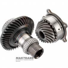 Ein Satz Hypoidzahnräder für das Winkeluntersetzungsgetriebe (Verteilergetriebe) TOYOTA UB80F — 4120152010, 3625042030, 4131942011, 18 / 41 Zähne, 44 Keilwellenverzahnung auf der Eingangswelle (Außen-Ø 45,30 mm)
