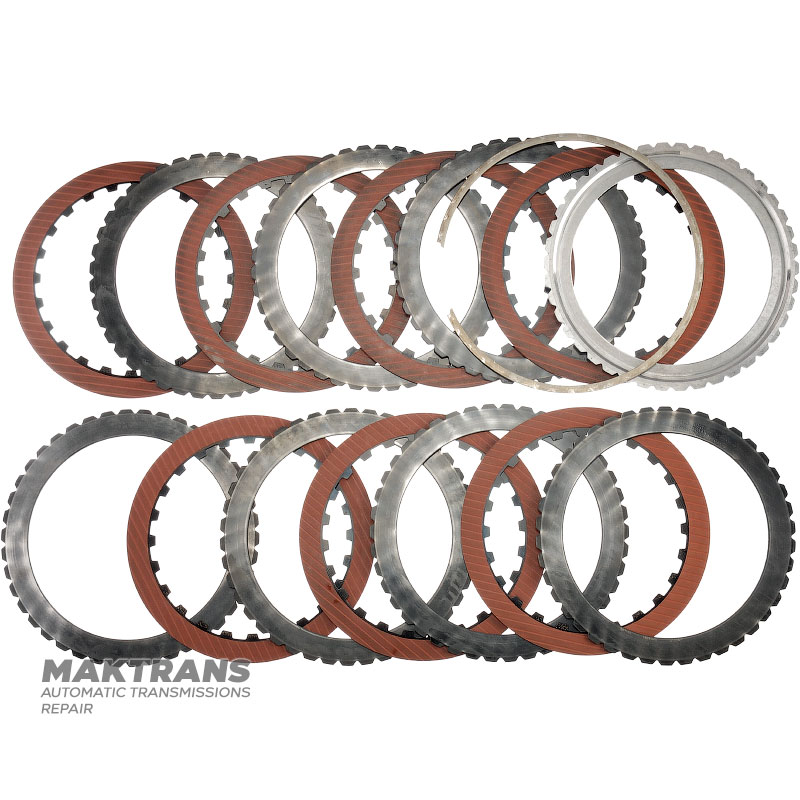 C2-Kupplung ALLISON 1000, 2000, 2400 Stahl- und Reibscheibensatz – 29538469, 29530315, 7 Reibscheiben (Gesamtsatzdicke 32,75 mm)