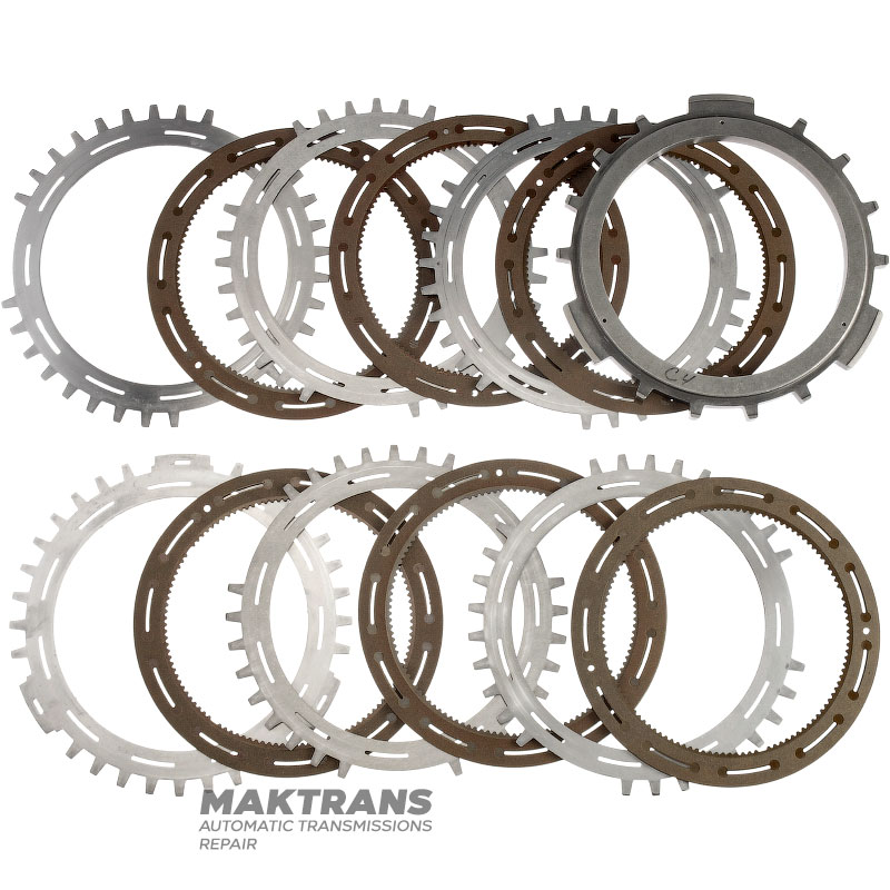 C4 Kupplung ALLISON 1000, 2000, 2400 Stahl- und Reibscheibensatz - 6 Reibscheiben (1,90 mm Dicke, 103 Zähne), Gesamtsatzdicke 42,75 mm, 29542192, 29542191, 29531049, 29546701, 29535640