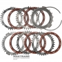 Stahl- und Reibscheibensatz C3 (3-5-R) Kupplung ALLISON 1000, 2000, 2400 - 5 Reibscheiben (Gesamtdicke des Satzes 37,15 mm), 29542192, 29546701, 29531049, 29535648