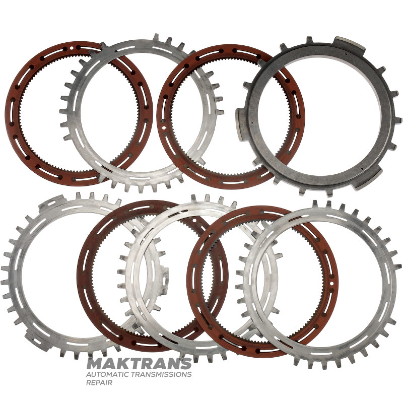 Stahl- und Reibscheibensatz C4 Kupplung ALLISON 1000, 2000, 2400 - 4 Reibscheiben (Dicke 2,30 mm, 117 Zähne), Gesamtdicke des Satzes 34,70 mm (31 mm), 29542192, 29542191, 29531049, 29546701, 29535640
