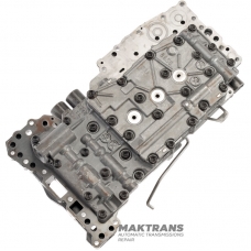 Ventilkörper (gebraucht, ungeprüft) komplett mit Magnetspulen TOYOTA / LEXUS A750 (Trennplatte T02) - aus dem Getriebe ausgebaut, gekennzeichnet mit 3501060A50, 35010-60A50 (Lexus GХ470 2003, UZJ120, 2UZFE)