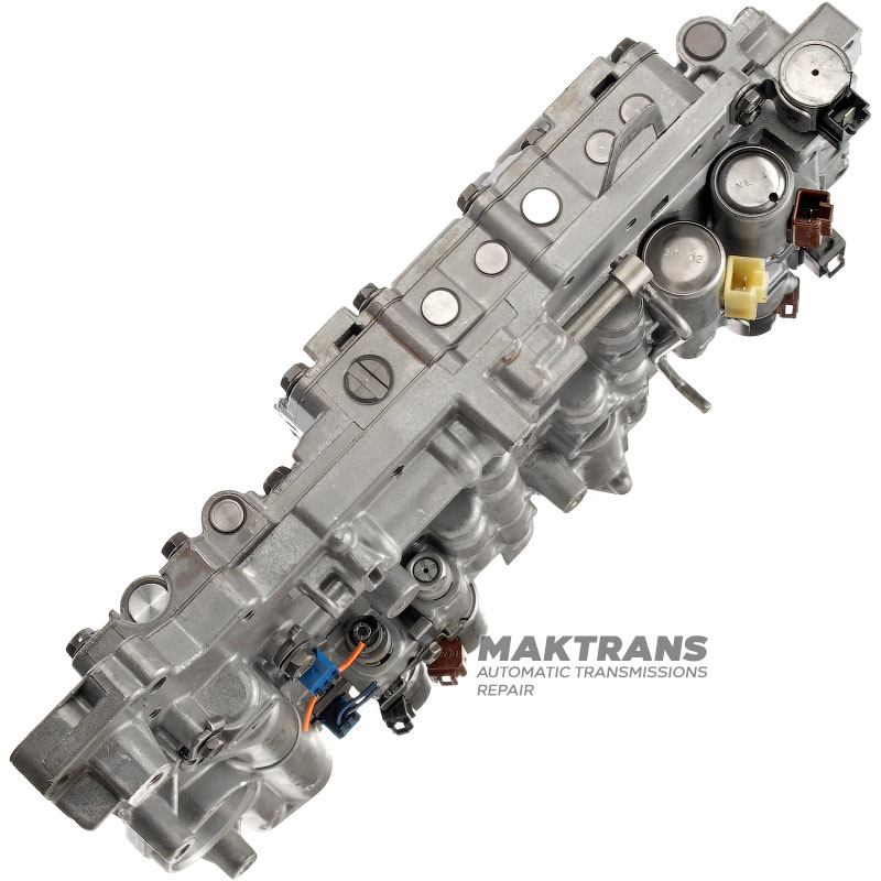 Ventilkörper (gebraucht, ungeprüft) komplett mit Magnetspulen TOYOTA / LEXUS A750 (Trennplatte T02) - aus dem Getriebe ausgebaut, gekennzeichnet mit 3501060A50, 35010-60A50 (Lexus GХ470 2003, UZJ120, 2UZFE)