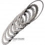 E Clutch FORD 6R60, 6R80 Stahlradsatz - 6L2Z-7B442-AA, Trägerplatte (6,15 mm/3 mm dick, 107 mm Innen-Ø, 24 Zähne), 6 Stahlräder (3,05 mm dick, 107 mm Innen-Ø, 24 Zähne)