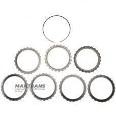 E Clutch FORD 6R60, 6R80 Stahlradsatz - 6L2Z-7B442-AA, Trägerplatte (6,15 mm/3 mm dick, 107 mm Innen-Ø, 24 Zähne), 6 Stahlräder (3,05 mm dick, 107 mm Innen-Ø, 24 Zähne)