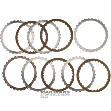 Sada oceľových a trecích kotúčov FORD Low / Reverse Brake 6R60, 6R75, 6R80 - 4 trecie kotúče (celková hrúbka sady 19,20 mm)
