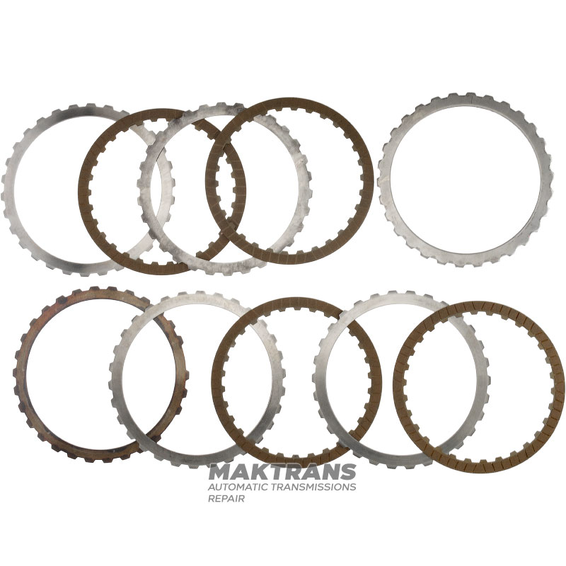Satz Stahl- und Reibscheiben FORD Low / Reverse Brake 6R60, 6R75, 6R80 - 4 Reibscheiben (Gesamtdicke des Satzes 19,20 mm)