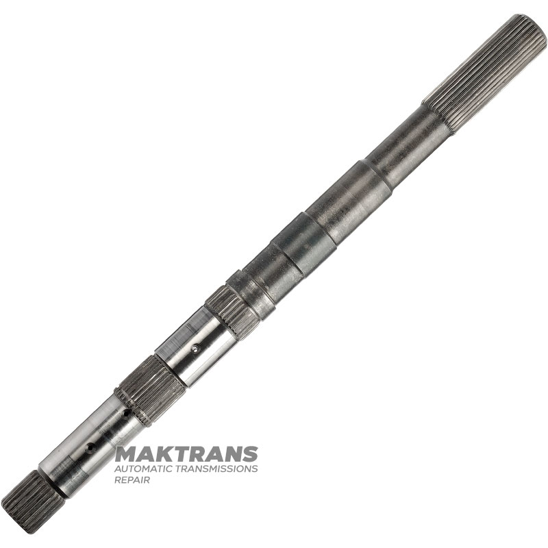 Abtriebswelle FORD E4OD, 4R100 — ohne Buchse, mit Buchse, Länge 507 mm, 31-fach verzahnt (Außen-Ø 34,35 mm, Länge des verzahnten Teils 98 mm)