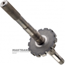 Abtriebswelle FORD E4OD, 4R100 — mit Schneckenrad, Parkrad, Wellenlänge 507 mm, 31 Zähne (Außen-Ø 34,35 mm, Zahnlänge 98 mm)