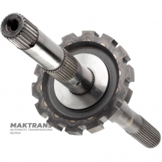 Abtriebswelle FORD E4OD, 4R100 — mit Schneckenrad, Parkrad, Wellenlänge 507 mm, 31 Zähne (Außen-Ø 34,35 mm, Zahnlänge 98 mm)