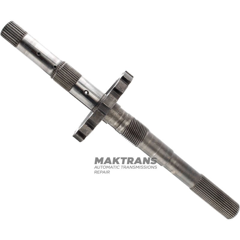 Abtriebswelle FORD E4OD, 4R100 — mit Schneckenrad, Parkrad, Wellenlänge 507 mm, 31 Zähne (Außen-Ø 34,35 mm, Zahnlänge 98 mm)