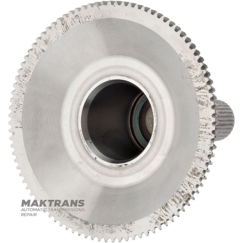 Zwischenwelle, Overdrive-Zahnkranzflansch FORD E4OD, 4R100 — Gesamthöhe 129 mm, 30 Keilwellen (Ø 25,30 mm)