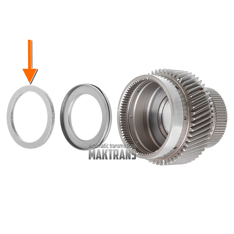 Sonnenrad №1 Lagerscheibe FORD 10R80 – Dicke 3,97 mm, Außen-Ø 57,05 mm, Innen-Ø 45,60 mm