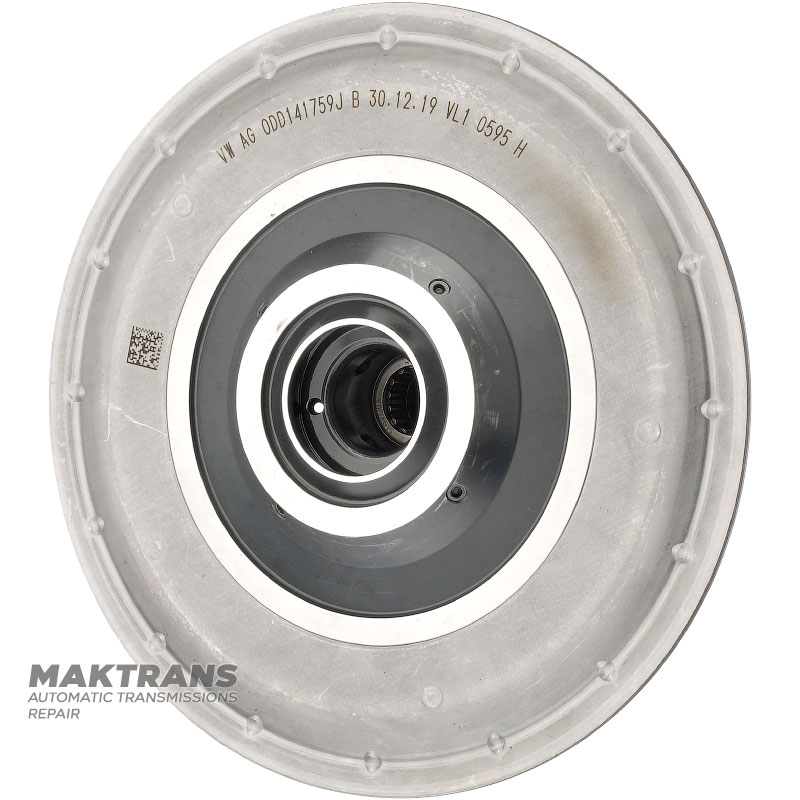 Trommelmotorkupplung VAG eHybrid 0DD DQ400 — 0DD141759J (Gesamthöhe 129 mm, 40 Keile (Außen-Ø 33,55 mm), Außen-Ø Trommel 131,30 mm)