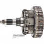 Hinteres Planetengetriebe Nr. 4 komplett mit Abtriebswelle, D-Kupplungstrommel (leer, ohne Scheiben) ZF 8HP70 2WD — (Gesamthöhe 224 mm, 4 Satelliten, 43 Keilwellen (Außen-Ø 34,70 mm)