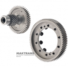 Hauptpaar (78-19 Zähne) des Differentials MAZDA CW6A-EL, EW6A-EL — Zwischenwelle 19 Zähne (Außen-Ø 50,30 mm), 46 Zähne (Außen-Ø 127,35 mm), Differentialtellerrad 78 Zähne (Außen-Ø 186,65 mm)