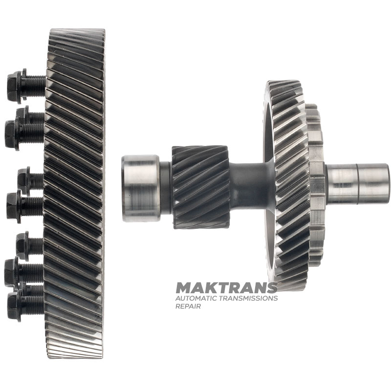 Hauptpaar (78-19 Zähne) des Differentials MAZDA CW6A-EL, EW6A-EL — Zwischenwelle 19 Zähne (Außen-Ø 50,30 mm), 46 Zähne (Außen-Ø 127,35 mm), Differentialtellerrad 78 Zähne (Außen-Ø 186,65 mm)