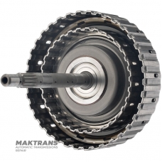 Eingangswelle, Trommel HIGH / LOW Kupplung MAZDA CW6A-EL, EW6A-EL - Gesamtwellenlänge 308 mm, HIGH Kupplung (3 Reibscheiben), LOW Kupplung (4 Reibscheiben)