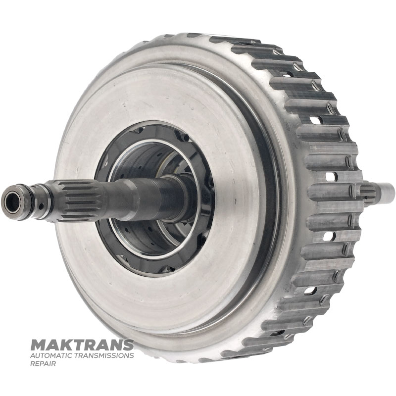 Eingangswelle, Trommel HIGH / LOW-Kupplung MAZDA CW6A-EL, EW6A-EL – Gesamtwellenlänge 308 mm, HIGH-Kupplung (3 Reibscheiben), LOW-Kupplung (4 Reibscheiben)