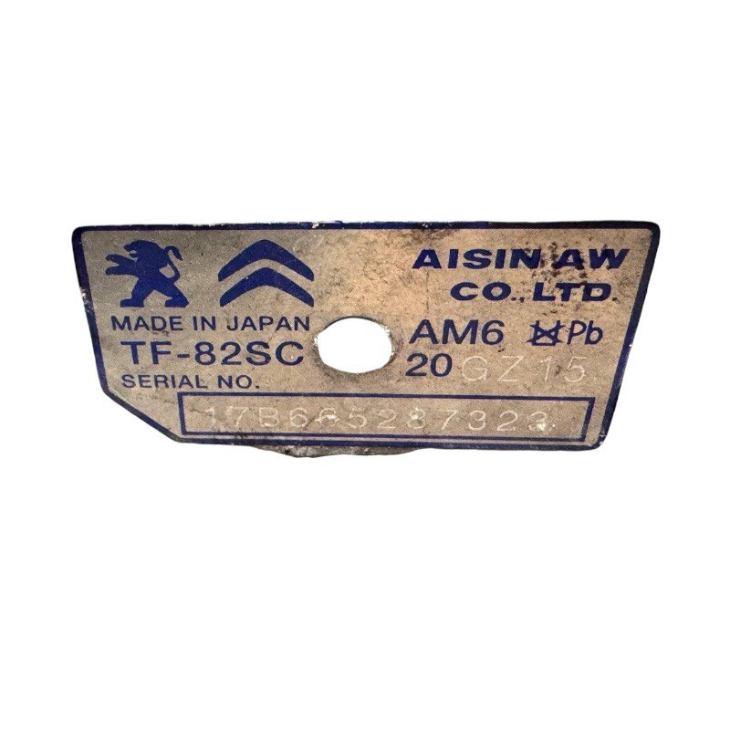 Automatikgetriebebaugruppe (ohne Drehmomentwandler) AISIN WARNER TF-82SC, 2WD (FWD) — 20GZ15, (2.0 GT BlueHDi 180 16V)