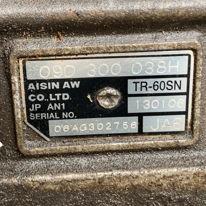 Automatikgetriebebaugruppe (ohne Drehmomentwandler, ohne Verteilergetriebe) AISIN WARNER TR-60SN, VAG 09D, 4WD — Kennzeichnung JAB, 09D300038H (PORSCHE CAYENNE (9PA) Turbo 4.5 2002-2007)