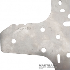 Trennplatte Hydraulikeinheit FORD E4OD, 4R100 — Kennzeichnung F7UP-BA