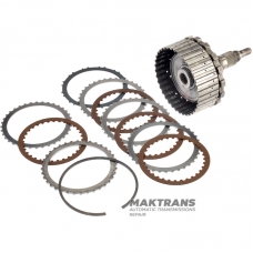K27 Kupplungstrommel und Ausgangswelle (2WD) Mercedes-Benz 725.0 – Gesamthöhe 198 mm, 30 Keilwellen (Außendurchmesser 31,65 mm), 4 Reibscheiben (Gesamtdicke des Kits 20,05 mm)