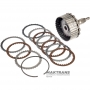 K27 Kupplungstrommel und Ausgangswelle (2WD) Mercedes-Benz 725.0 – Gesamthöhe 198 mm, 30 Keilwellen (Außendurchmesser 31,65 mm), 4 Reibscheiben (Gesamtdicke des Kits 20,05 mm)