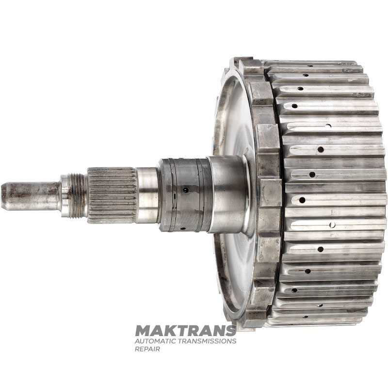 K27 Kupplungstrommel und Ausgangswelle (2WD) Mercedes-Benz 725.0 – Gesamthöhe 198 mm, 30 Keilwellen (Außendurchmesser 31,65 mm), 4 Reibscheiben (Gesamtdicke des Kits 20,05 mm)