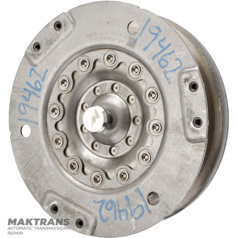 Vorderdeckel des Drehmomentwandlers ZF 8HP70 — 1087322420 (Außenzapfen 33,95 mm, Höhe 35 mm), Kennzeichnung des Drehmomentwandlers 000418