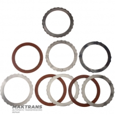 Satz Stahl- und Reibscheiben FORWARD Clutch FORD E4OD, 4R100 - 3 Reibscheiben (Gesamtdicke ohne Federscheibe 23,85 mm), F2TZ-7B164-A, C6AZ-7B442-A, E9TZ-7B442-D