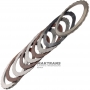 Satz Stahl- und Reibscheiben FORWARD Clutch FORD E4OD, 4R100 - 3 Reibscheiben (Gesamtdicke ohne Federscheibe 23,85 mm), F2TZ-7B164-A, C6AZ-7B442-A, E9TZ-7B442-D