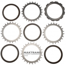 Satz Stahl- und Reibscheiben Low & Reverse Brake MAZDA CW6A-EL, EW6A-EL – 4 Reibscheiben (Gesamtdicke des Satzes 23,35 mm)