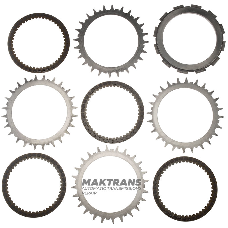 Satz Stahl- und Reibscheiben Low & Reverse Brake MAZDA CW6A-EL, EW6A-EL – 4 Reibscheiben (Gesamtdicke des Satzes 23,35 mm)