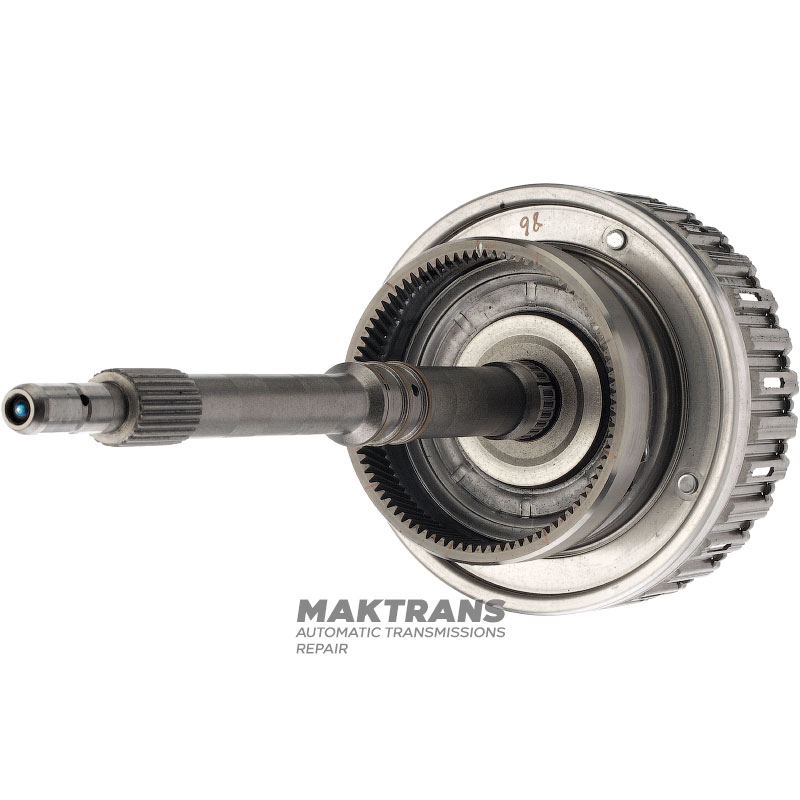 Eingangswelle, K2 Kupplung Braban (leer, ohne Scheiben) MERCEDES-BENZ 722.9— Gesamtwellenlänge 417 mm, 86 Zähne am Zahnkranz, vom Kolben bis zum Anschlag 28 mm