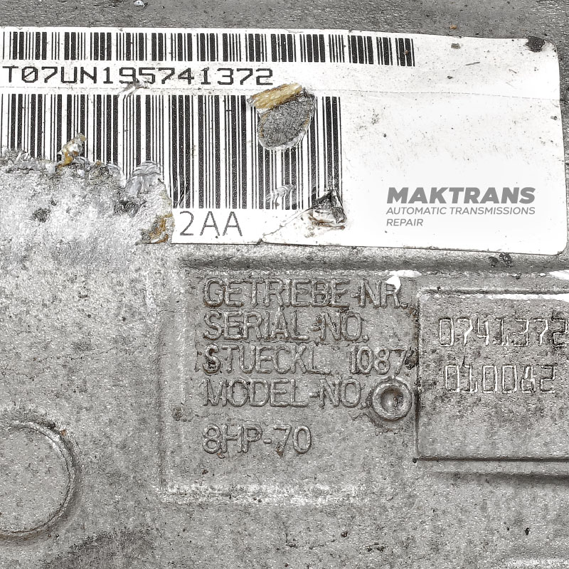 Automatikgetriebe (komplett, ohne Drehmomentwandler) ZF 8HP70 RWD (2WD) — P68367522AA, 1087010082 (2018-2023 Dodge Charger 5.7L)