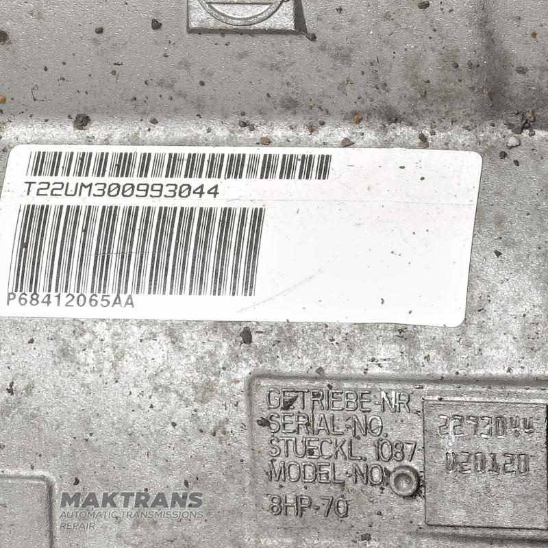 Automatikgetriebe (komplett, ohne Drehmomentwandler) ZF 8HP70 4WD — P68412065AA, 1087020120