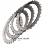 Satz Stahlfelgen ZWISCHENKUPPLUNG FORD E4OD, 4R100 - Gesamtdicke des Satzes 17,95 mm