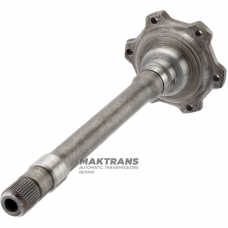 Flansch mit Welle ZF 5HP19FLA - Gesamtlänge 364 mm, 37 Keilwellen (Außen-Ø 30 mm), 01V409355