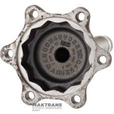 Flanschwelle (Verteilergetriebe) VAG DSG6 DQ250 02E - 0CN409355B, Gesamtlänge 334 mm, 6 Befestigungslöcher (Mittenabstand 50 mm)