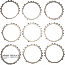 Sada oceľových kolies B4 / Brzda s nízkym prevodovým stupňom pre spätný chod TOYOTA A750 E/F 3568404010 356940C010 3568904010 - 7 oceľových kolies (hrúbka 1,80 mm), podporný kotúč (hrúbka 9 mm)