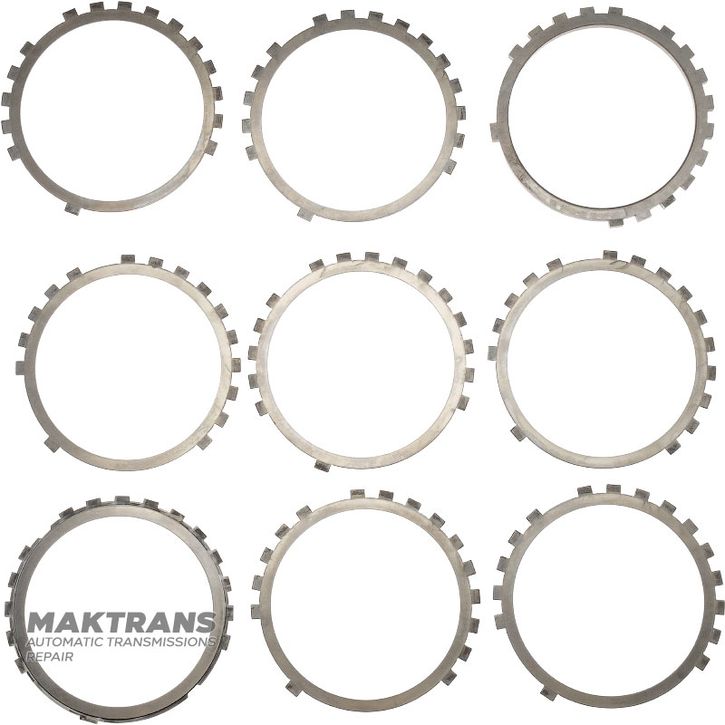 Stahlfelgensatz B4 / Low-Reverse Brake TOYOTA A750 E/F 3568404010 356940C010 3568904010 - 7 Stahlfelgen (Dicke 1,80 mm), Stützscheibe (Dicke 9 mm)