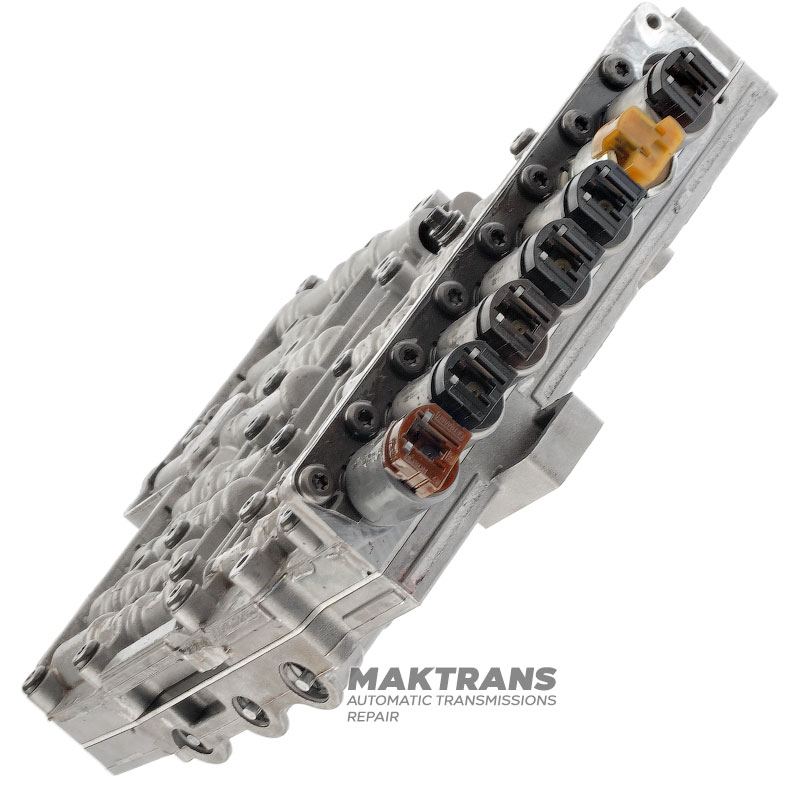 6R80 FORD Ventilkörper mit Magnetspulen (Mechanische Park-/Trennplatte CL3P-7Z490-BB) – aus gebrauchtem Getriebe ausgebaut, nicht getestet