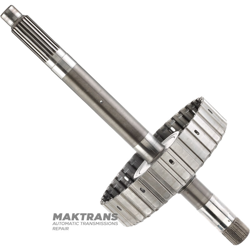 Eingangswelle, Trommel 3-5-R Kupplung (leer, ohne Scheiben) Hyundai / KIA 454143B200 - Gesamthöhe 343 mm, 23 Keile (Außen-Ø 24,40 mm) / 20 Keile (Außen-Ø 24,05 mm)