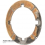 Gleitscheibe (Bimetall) des hinteren Planetengetriebes FORD E4OD, 4R100 — E9TZ-7A166-A, 4 Schenkel (Schenkelbreite 7,40 mm), Höhe 5,55 mm, Dicke 1,60 mm, Außen-Ø 95,60 mm, Innen-Ø 66,15 mm