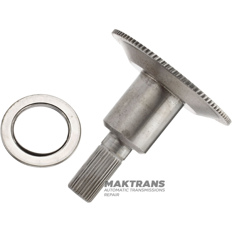 Zwischenwelle mit Tellerradflansch OVERDRIVE FORD E4OD, 4R100 E4OD - Bauhöhe 128 mm, 30 Keilwellen (Außen-Ø 25,20 mm)
