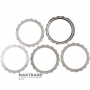 Ein Satz Stahlfelgen Intermediate Clutch / Ford AOD, AODE, AODE-W, 4R70W, 4R75E, 4R75W – gebraucht, poliert, mit restauriertem Chagrinleder, XL3Z-7B442-AA, F7LZ-7B442-AA