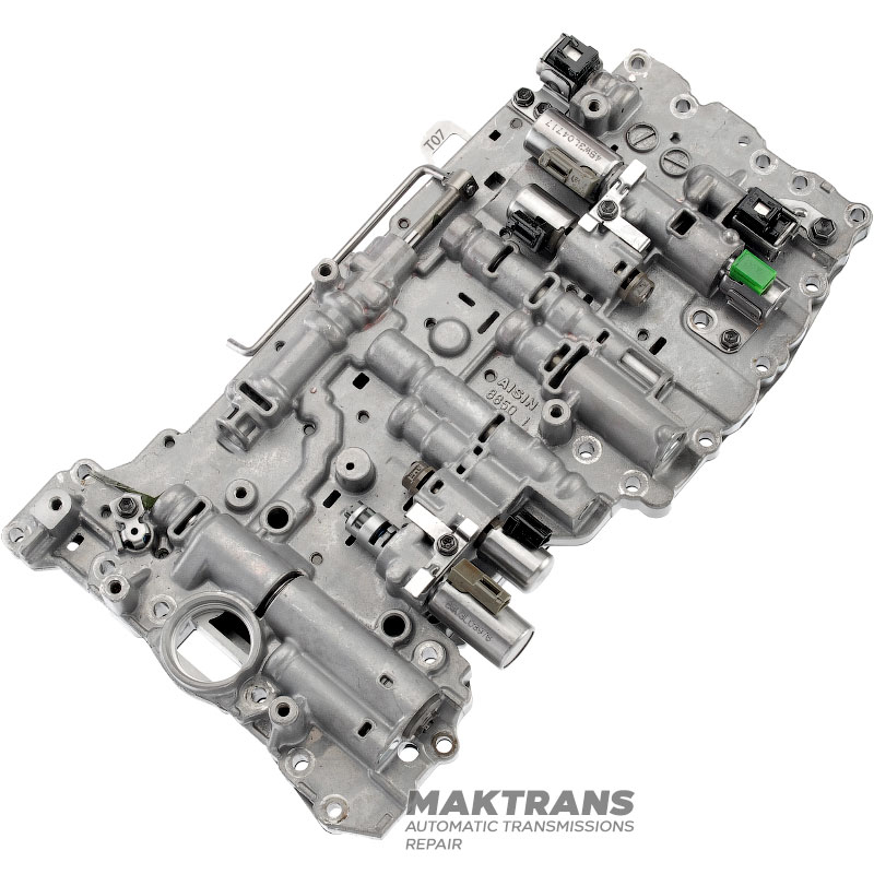 Ventilkörperbaugruppe mit Magnetspulen (gebraucht, ungeprüft) TOYOTA / LEXUS A750E, A750F - aus dem Getriebe ausgebaut, gekennzeichnet mit 35010-35C80, Trennplatte T06